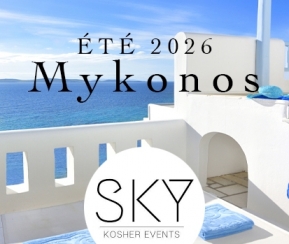 Voyages Cacher Sky Kosher Events l'été à Mykonos - logo